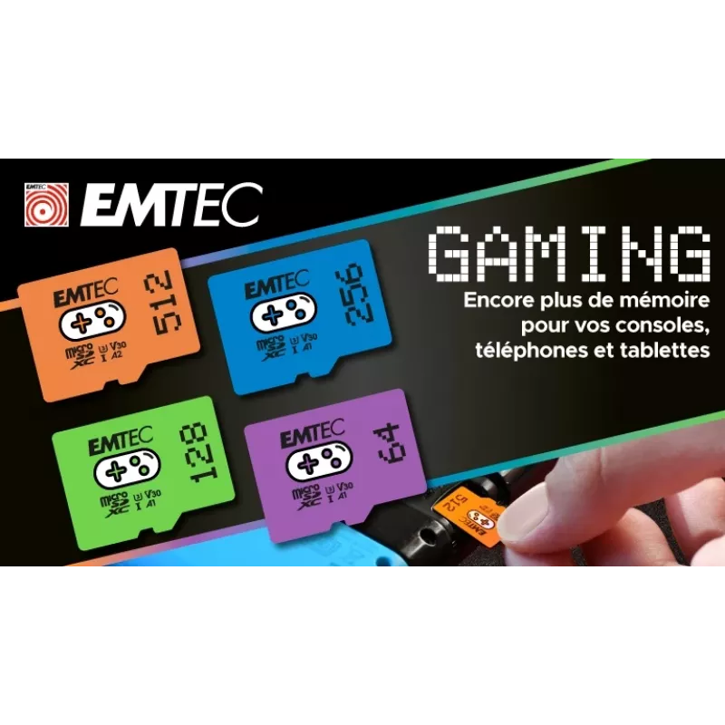MicroSDXC kortelė Emtec Gaming 512 GB