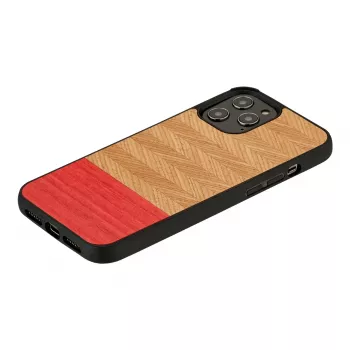 Apsauginis dėklas man and wood iPhone 12 Pro Max – silkių raštas azalija juoda