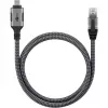 Goobay 70755 USB-C į RJ45 Ethernet CAT 6 laidas stabiliai laidinei interneto jungčiai su maršrutizatoriumi/modemiu/tinklo jungikliu / pakeičia USB į RJ45 adapterį / 1 m