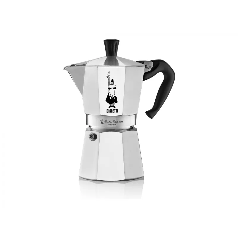 Bialetti Moka Express kavos virimo puodas 0,3 L, aliuminis, juodas