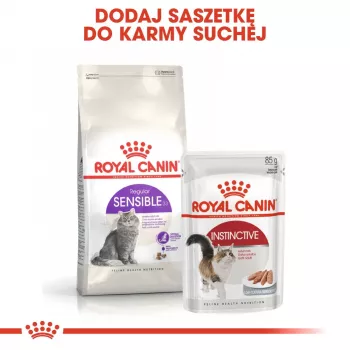 Sausas kačių ėdalas Royal Canin Sensible 33 Adult 2 kg, 33% baltymų, 22% riebalų, virškinimo palaikymui, paukštienos skonis