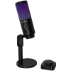 LORGAR SMP40, RGB mikrofonas su išoriniu nutildymo mygtuku ir metaliniu stovu, Juoda