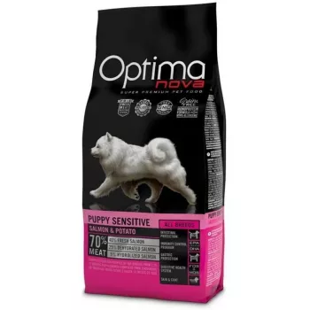 Sausas šunų ėdalas Optimanova Puppy Sensitive Salmon & Potato 2 kg – šuniukų formulė jautriam virškinimui