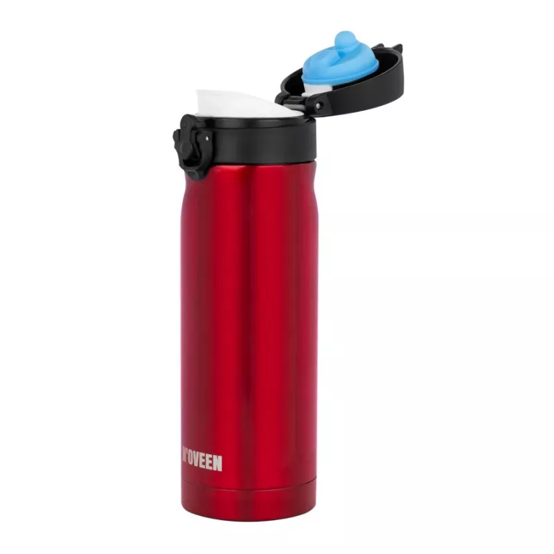 Termosas NOVEEN TB825 400 ml – nerūdijančio plieno izoliuotas gėrimų indas, raudonas
