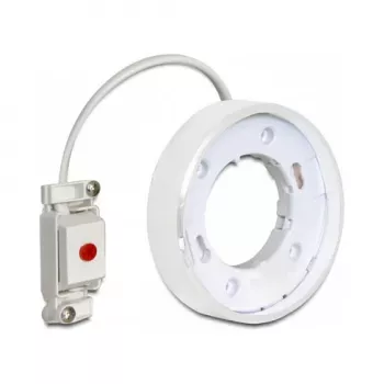Apšvietimo aksesuaras DELOCK 46019, baltas plastikinis sieninis laikiklis, 83,5×83,5×26,5 mm