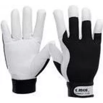 Darbo pirštinės Cimco 141246, apsauginės, juodos/baltos, dydis XL, 2 vnt.