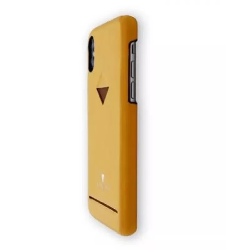 VixFox kietas apsauginis dėklas iPhone 7/8 Plus, garstyčių geltona, veganiška oda