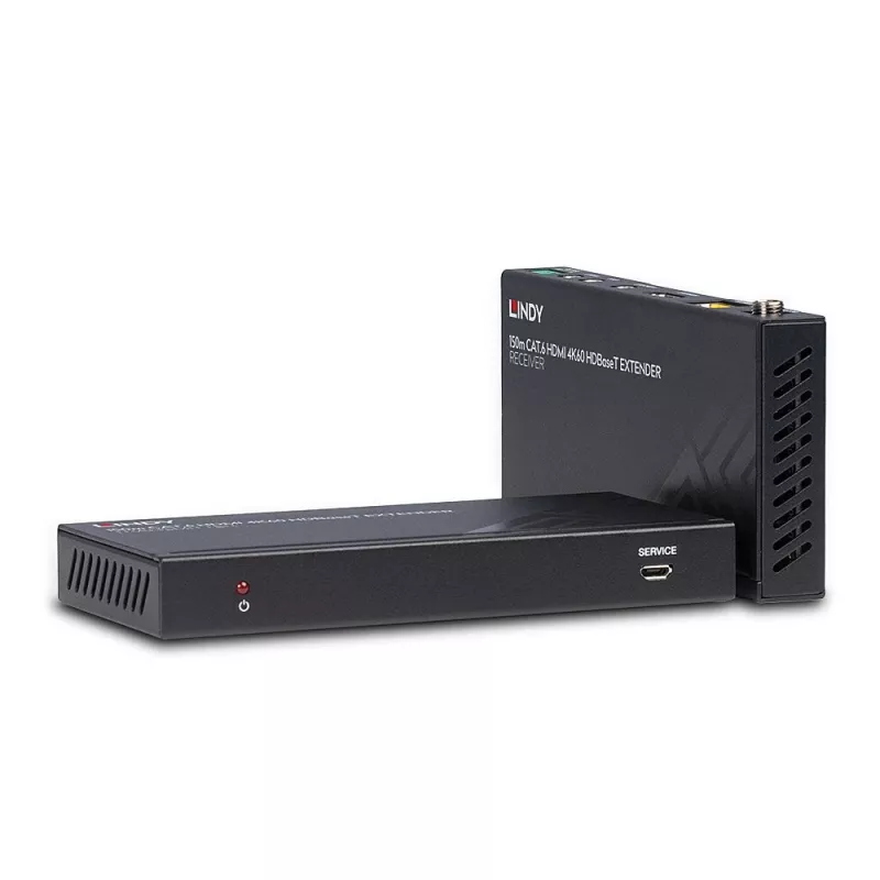 Lindy 38217 HDBaseT ilgintuvas 150 m Cat.6 kabeliu, HDMI 4K60, IR ir RS-232, siųstuvas bei imtuvas