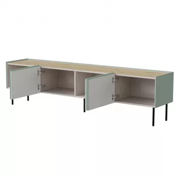 TV spintelė cama meble FELLINI 200x40x52 cm, alyvuoginis rėmas su aliejumi dengtu ąžuolo viršumi
