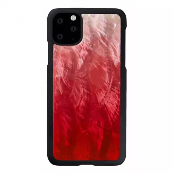 iKins apsauginis dėklas iPhone 11 Pro Max — rožinės ežero spalvos su juodu apvadu