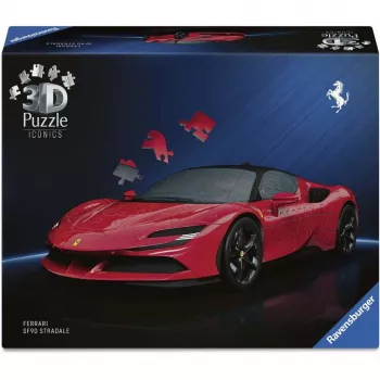 3D dėlionė Ravensburger Iconics Ferrari SF90 Stradale – kolekcinis modelio rinkinys
