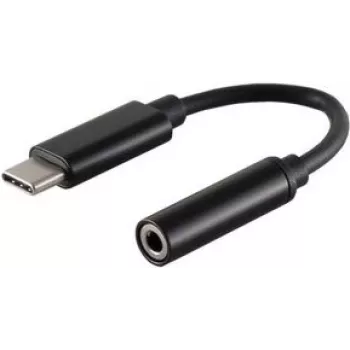 Mobiliojo telefono laidas ShiverPeaks BS14-05021 Juoda 0,13 m USB C 3,5 mm