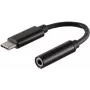 Mobiliojo telefono laidas ShiverPeaks BS14-05021 Juoda 0,13 m USB C 3,5 mm