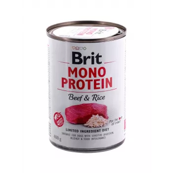 BRIT Mono Protein Beef & Rice šlapias šunų maistas 400 g
