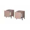 Naktinis staliukas cama meble NOVA 44x40x52 cm matinis rožinis, 1 stalčius, 16 mm korpusas