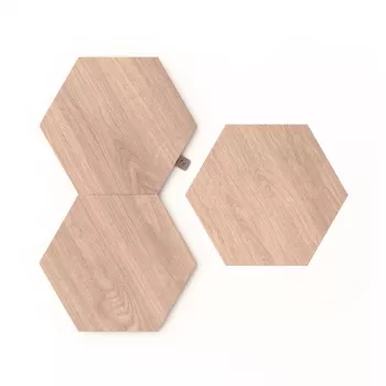 Nanoleaf Elements medžio išvaizdos šešiakampių plėtinio rinkinys 3 vnt.
