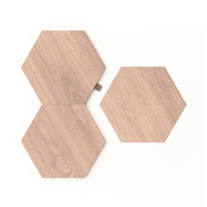 Nanoleaf Elements medžio išvaizdos šešiakampių plėtinio rinkinys 3 vnt.