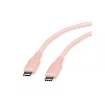 ROLINE USB 2.0 laidas C-C ST/ST Silikono 60W 1m rožinis