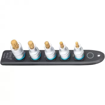 Rinkinys Hazet 990-SR/5 daugiadantės trumpos movos, 5 vnt., dydžiai M6–M14