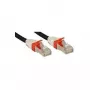 Lindy Cat.6A S/FTP PIMF Premium 1,0 m tinklo kabelis juodas 1 m