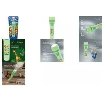 Rankinis žibintuvėlis vaikams Varta Kids Flashlight šviesiai žalias ABS PC 70h veikimo laikas