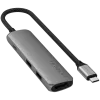 Satechi ST-P4SM USB-C 4-in-1 plonas multiport adapteris, pilka