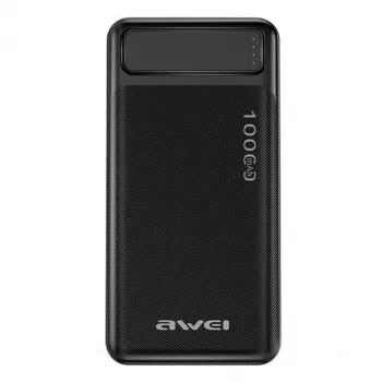 Nešiojamas maitinimo blokas Awei P5K 10000mAh su 2xUSB 2.1A - Juodas