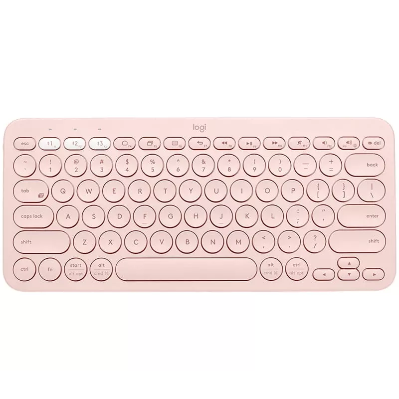 Belaidė Bluetooth klaviatūra Logitech K380 Multi-Device, rožinė, QWERTZ