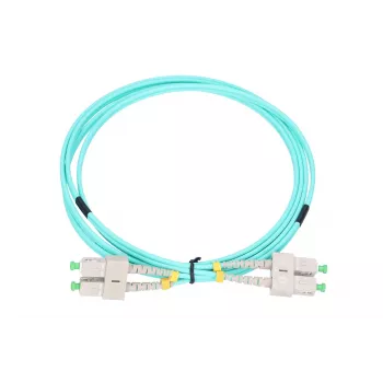 Šviesolaidinis pataisas Extralink SC/APC–SC/APC, daugiamodis OM3, duplex, 3 mm apvalkalas, 5 m