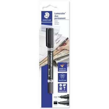 Staedtler Lumocolor permanent duo 348 B juodas nuolatinis markeris 1 vnt.