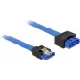 DeLOCK 84972 SATA 6 Gb/s pratęsimo kabelis, tiesus lizdas į tiesų kištuką, su užsifiksavimu, 0,3 m, mėlynas
