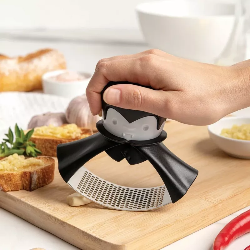 Stalinis česnako presas Ototo Design Rockula plastikas nerūdijantis plienas juodas baltas