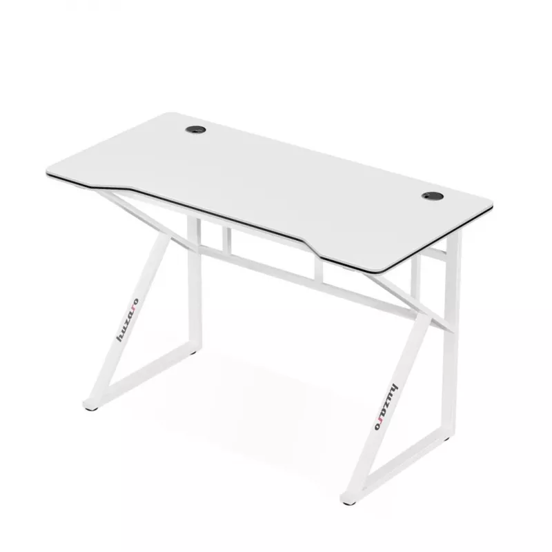Gaminimo stalas Huzaro Hero 1.6 White – MDF/karboninis viršus 1200×600 mm, metalinis rėmas, 750 mm aukštis