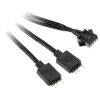 Adapteris Kolink 4 kontaktų ventiliatoriui į 3 kontaktų 5V ARGB, 0,4 m