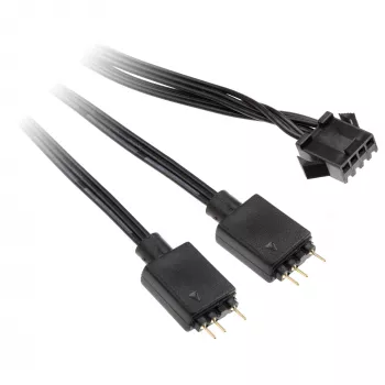Adapteris Kolink 4 kontaktų ventiliatoriui į 3 kontaktų 5V ARGB, 0,4 m