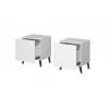 Nakties staliukas cama meble NOVA su 1 stalčiumi 44×40×52 cm, baltas matinis