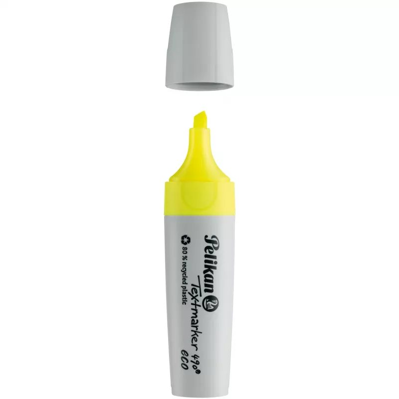 Žymeklis Pelikan Textmarker 490 eco smailusis antgalis Geltona