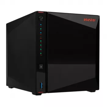 Asustor AS5404T NAS/saugyklos serveris Intel® Celeron® N5105 4 GB DDR4 0 TB ADM Juoda