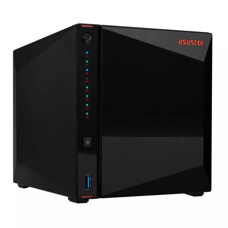 Asustor AS5404T NAS/saugyklos serveris Intel® Celeron® N5105 4 GB DDR4 0 TB ADM Juoda