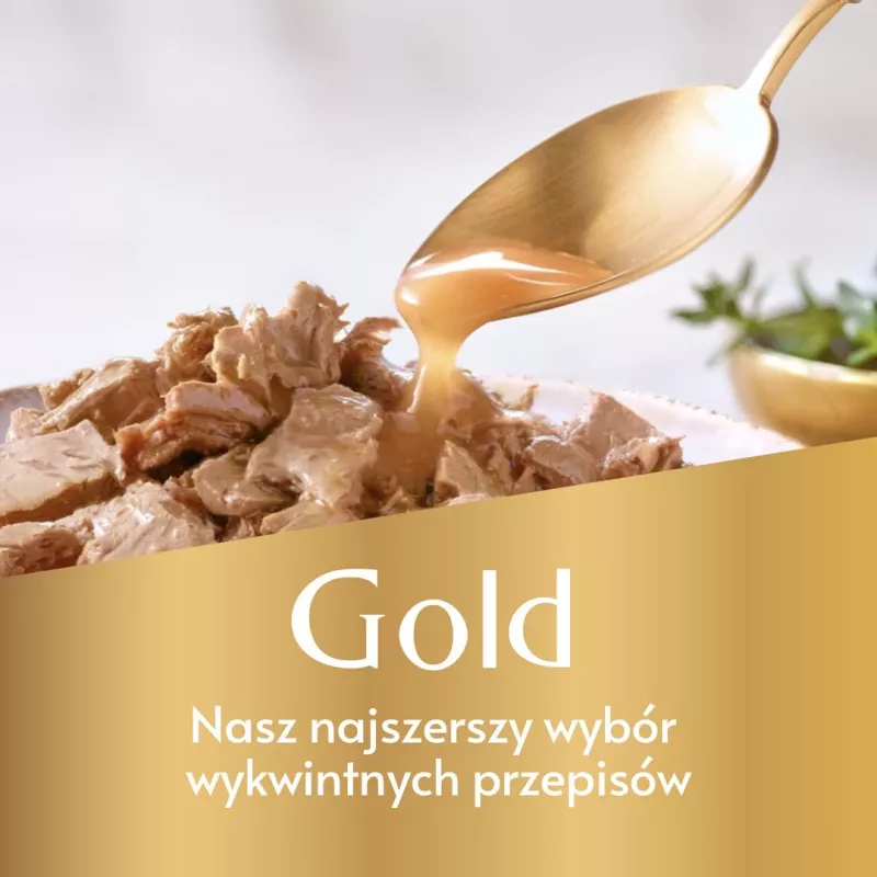 Šlapias kačių maistas Gourmet Gold 85 g – suaugusioms katėms, jautiena ir vištiena