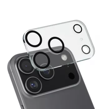 Apsauginis stiklas fotoaparatui ir objektyvams Crong CRGLSIP1763P, skirtas iPhone 17 Pro