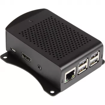 Joy-it Raspberry Pi® korpusas juodos spalvos rb-alucase+06, skirtas Raspberry Pi® 3 B, 2 B, 3 B+, B+