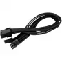 SilverStone SST-PP07-PCIB maitinimo pratęsimo kabelis, PCIe 8 kontaktų į PCIe 6+2 kontaktų, 25 cm, juodos spalvos