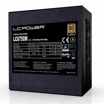 LC-Power Super Silent LC6750M V3.0 750W 80Plus Gold 135mm ventiliatoriumi ATX maitinimo blokas