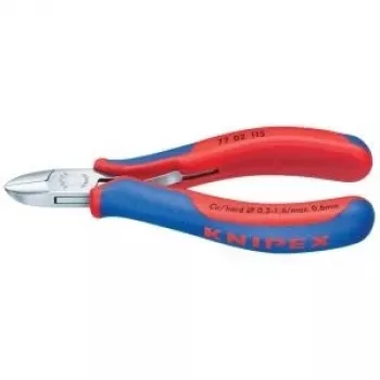 Knipex 77 02 130 Šoniniai pjaustytuvai elektronikai ir preciziniam darbui su nuožulna 130 mm