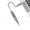 GRAUGEAR USB Hub G-HUB31L-A — USB 3.2 Gen 1 Type-A lizdas, 3x USB 3.2 Gen 1 Type-A prievadai + RJ-45, 5000 Mbit/s