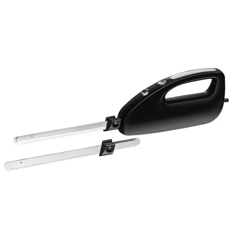 Elektrinis peilis Rommelsbacher EM 150 120 W – nerūdijančio plieno ašmenys, naudingoji ašmenų dalis 15 cm, juodas
