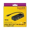 DeLOCK 63927 USB-C adapteris su 2x Gigabit LAN, juodas