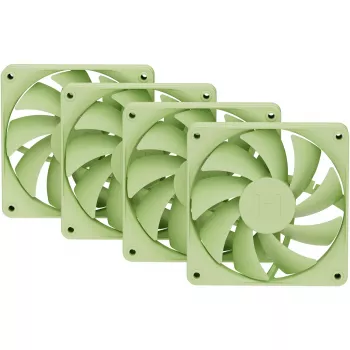 Kompiuterio aušinimo ventiliatorių rinkinys HYTE FA12-MM-4 120 mm, 1500 RPM, 72 m³/h, 1.6 mmH₂O, Fluid Dynamic Bearing, žalia, 4 vnt.