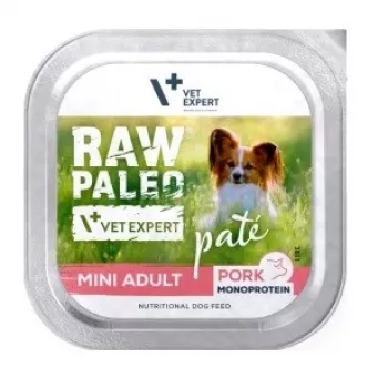 RAW PALEO Pate Mini Adult Kiauliena - šlapias šunų ėdalas - 150g
